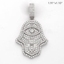 Load image into Gallery viewer, 14KW 2.85CTW DIAMOND HAMZA PENDANT