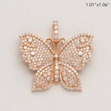 Cargar imagen en el visor de la galería, 10KR 1.80CTW DIAMOND BUTTERFLY PENDANT