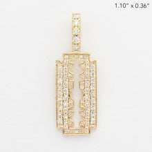 Load image into Gallery viewer, 14KY 0.50CTW DIAMOND RAZOR BLADE PENDANT