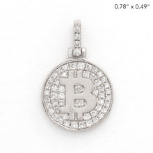 Cargar imagen en el visor de la galería, 14KW 0.30CTW DIAMOND BITCOIN MEDALLION