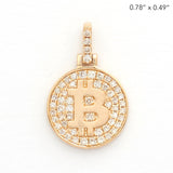 14KY 0.30CTW DIAMOND BITCOIN MEDALLION