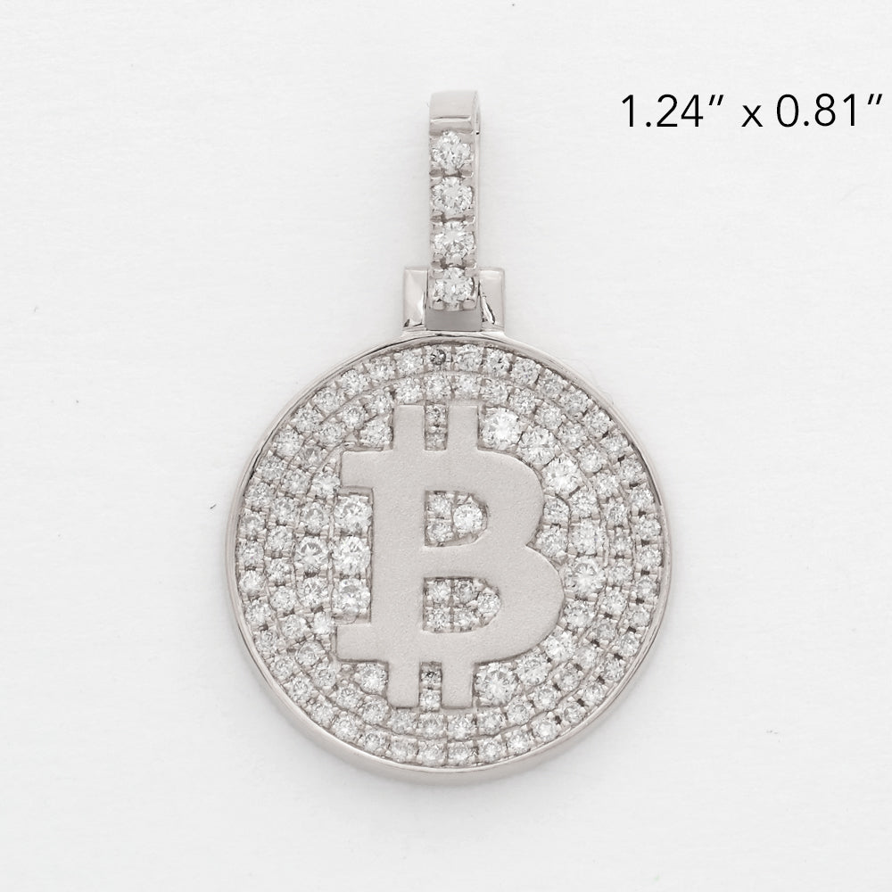 14KW 0.70CTW DIAMOND BITCOIN MEDALLION