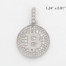 Cargar imagen en el visor de la galería, 14KW 0.70CTW DIAMOND BITCOIN MEDALLION