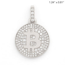 Load image into Gallery viewer, 14KW 1.15CTW DIAMOND BITCOIN MEDALLION