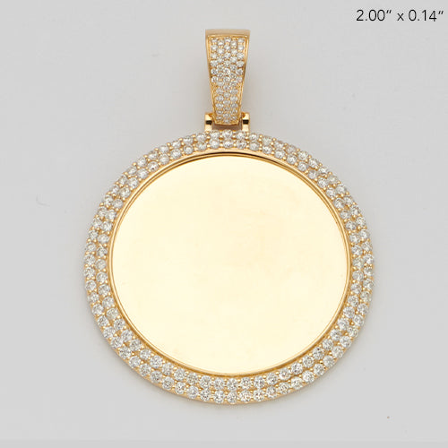 10KY 2.65CTW DIAMOND ROUND MEMORY PENDANT - 2-ROW