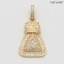 Load image into Gallery viewer, 10KY 2.20CTW DIAMOND MONEY BAG PENDANT