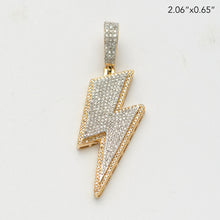 Load image into Gallery viewer, 10KY 1.20CTW DIAMOND LIGHTNING BOLT PENDANT