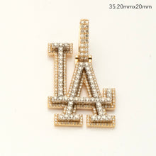 Load image into Gallery viewer, 14KY+W 1.40CTW DIAMOND 3D SPORTS LOGO PENDANT