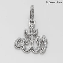 Load image into Gallery viewer, 14KW 1.30CTW DIAMOND 3D &#39;ALLAH&#39; PENDANT