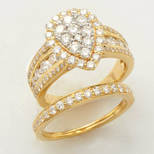 Load image into Gallery viewer, 14KY 2.50CTW DIAMOND PEAR CLUSTER BRIDAL SET