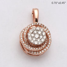 Cargar imagen en el visor de la galería, 14KR 0.50CTW DIAMOND ROUND CLUSTER LOVE KNOT