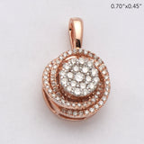 14KR 0.50CTW DIAMOND ROUND CLUSTER LOVE KNOT