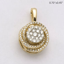 Load image into Gallery viewer, 14KY 0.50CTW DIAMOND ROUND CLUSTER LOVE KNOT