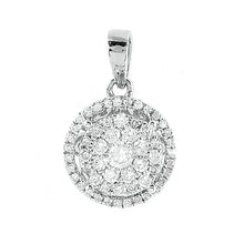 Load image into Gallery viewer, 14KW 0.50CTW DIAMOND LUNA CLUSTER PENDANT WITH HAL