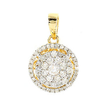 Load image into Gallery viewer, 14KY 0.50CTW DIAMOND LUNA CLUSTER PENDANT WITH HAL