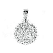 Cargar imagen en el visor de la galería, 14KW 0.75CTW DIAMOND LUNA CLUSTER PENDANT WITH HAL