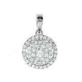 14KW 0.75CTW DIAMOND LUNA CLUSTER PENDANT WITH HAL