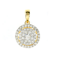 Load image into Gallery viewer, 14KY 0.75CTW DIAMOND LUNA CLUSTER PENDANT WITH HAL