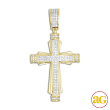 Cargar imagen en el visor de la galería, 10KY 0.50CTW DIAMOND CROSS PENDANT