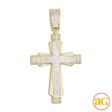 10KY 0.50CTW DIAMOND CROSS PENDANT