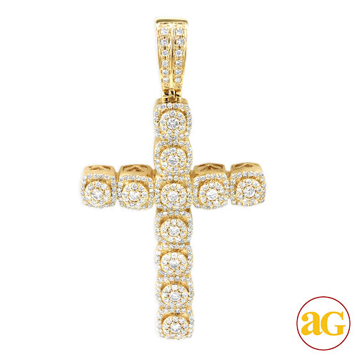 10KY 2.25CTW DIAMOND CLUSTER DESIGN CROSS