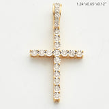 10KY 0.25CTW ILLUSION SET DIAMOND SINGLE ROW CROSS