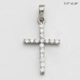 14KW 0.15CTW DIAMOND THIN CROSS PENDANT