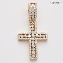 Load image into Gallery viewer, 10KY 1.35CTW ILLUSION SET DIAMOND CROSS PENDANT