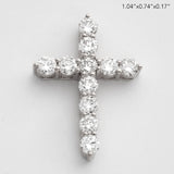 14KW 2.05CTW DIAMOND 11 STONE 3-PRONG CROSS