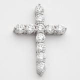 14KW 2.65CTW DIAMOND 11 STONE 3-PRONG CROSS