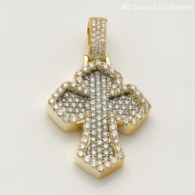 Load image into Gallery viewer, 14KY+W 2.30CTW DIAMOND 3D INVERTED FLEUR DE LIS