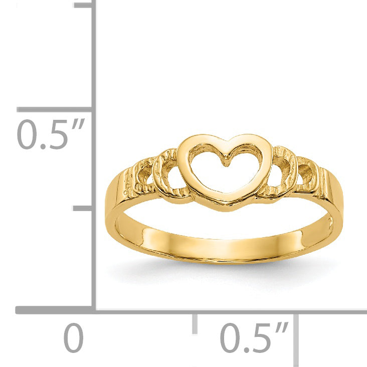 14k Heart Baby Ring