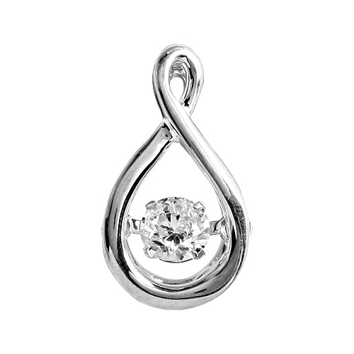 14KW 0.15CTW DANCING DIAMOND PENDANT