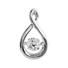 Load image into Gallery viewer, 14KW 0.15CTW DANCING DIAMOND PENDANT