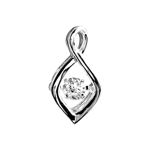 14KW 0.18CTW DANCING DIAMOND PENDANT