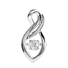 Load image into Gallery viewer, 14KW 0.15CTW DANCING DIAMOND PENDANT