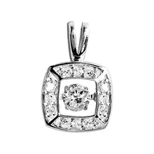 Load image into Gallery viewer, 14KW 0.25CTW DANCING DIAMOND PENDANT