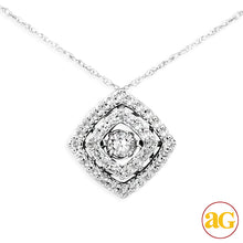 Load image into Gallery viewer, 14KW 0.50CTW DANCING DIAMOND PENDANT