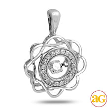 Load image into Gallery viewer, 14KW 0.20CTW DANCING DIAMOND PENDANT