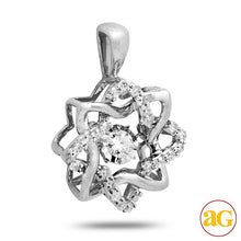 Load image into Gallery viewer, 14KW 0.25CTW DANCING DIAMOND PENDANT