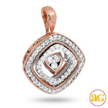 Load image into Gallery viewer, 14KR 0.20CTW DANCING DIAMOND PENDANT