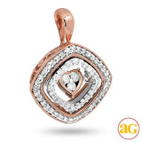 14KR 0.20CTW DANCING DIAMOND PENDANT