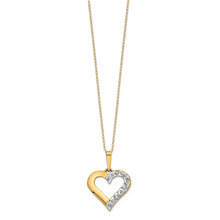 Cargar imagen en el visor de la galería, 14k Diamond Fascination Heart Necklace