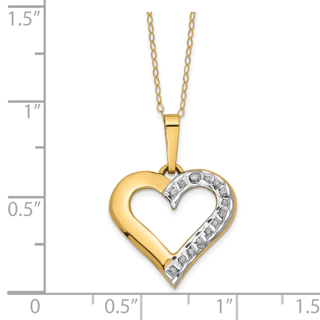 14k Diamond Fascination Heart Necklace