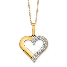 Cargar imagen en el visor de la galería, 14k Diamond Fascination Heart Necklace