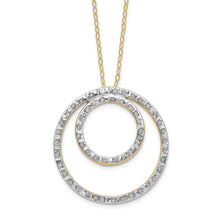 Cargar imagen en el visor de la galería, 14k Diamond Fascination Double Circle Necklace