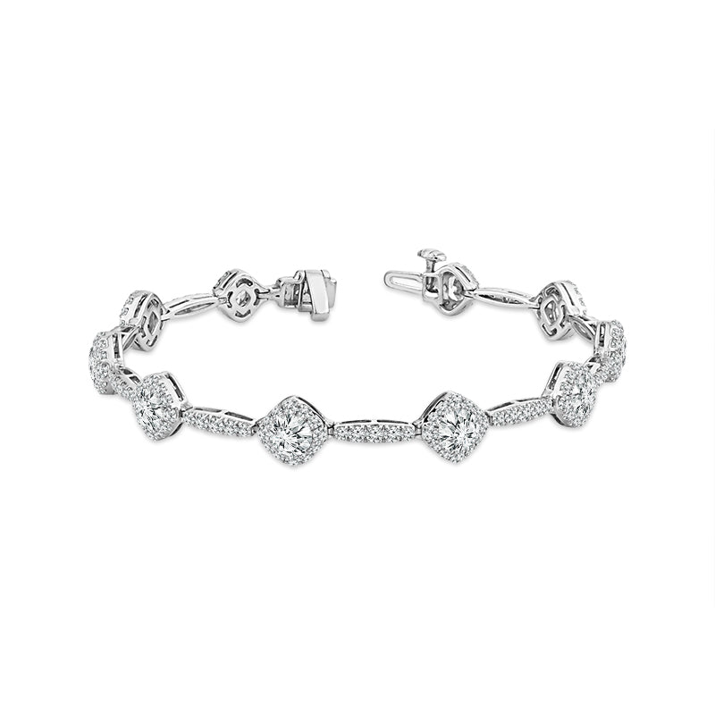 Diamond Bracelet 7.50 ct tw 14k White Gold