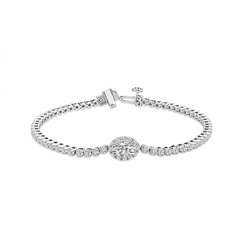 Diamond Bracelet 3 ct tw 14k White Gold