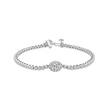 Load image into Gallery viewer, Diamond Bracelet 3 ct tw 14k White Gold