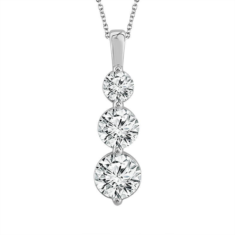 Diamond Fashion Pendant 2 ct tw 14k White Gold